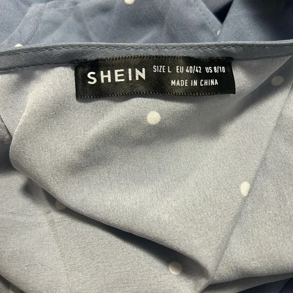 Blue Ruffle Mini Dress - Picture 4 of 4